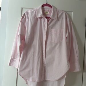 Pink oversized cotton shirt